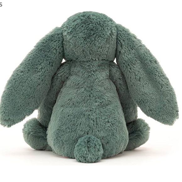 Jellycat Bashful Forest Green Bunny Plush Stuffed Animal - Picture 3 of 7